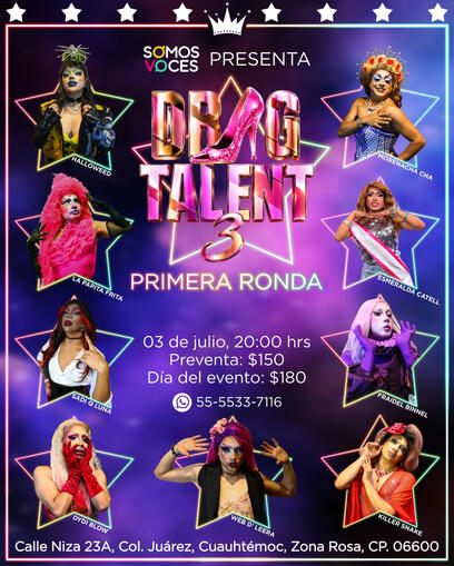 Poster para 1ra ronda de Drag Talent 3