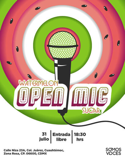 Cartel para Open Mic