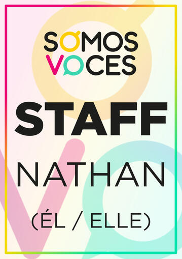 Gafete de staff para Somos Voces